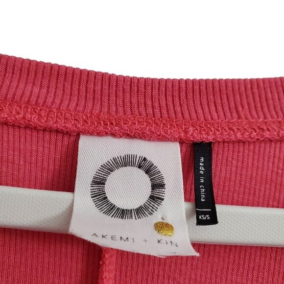 Anthropologie Akemi + Kin Blouse XS Small Pink Capa Fluttered Tunic Top Oversize - Picture 6 of 11